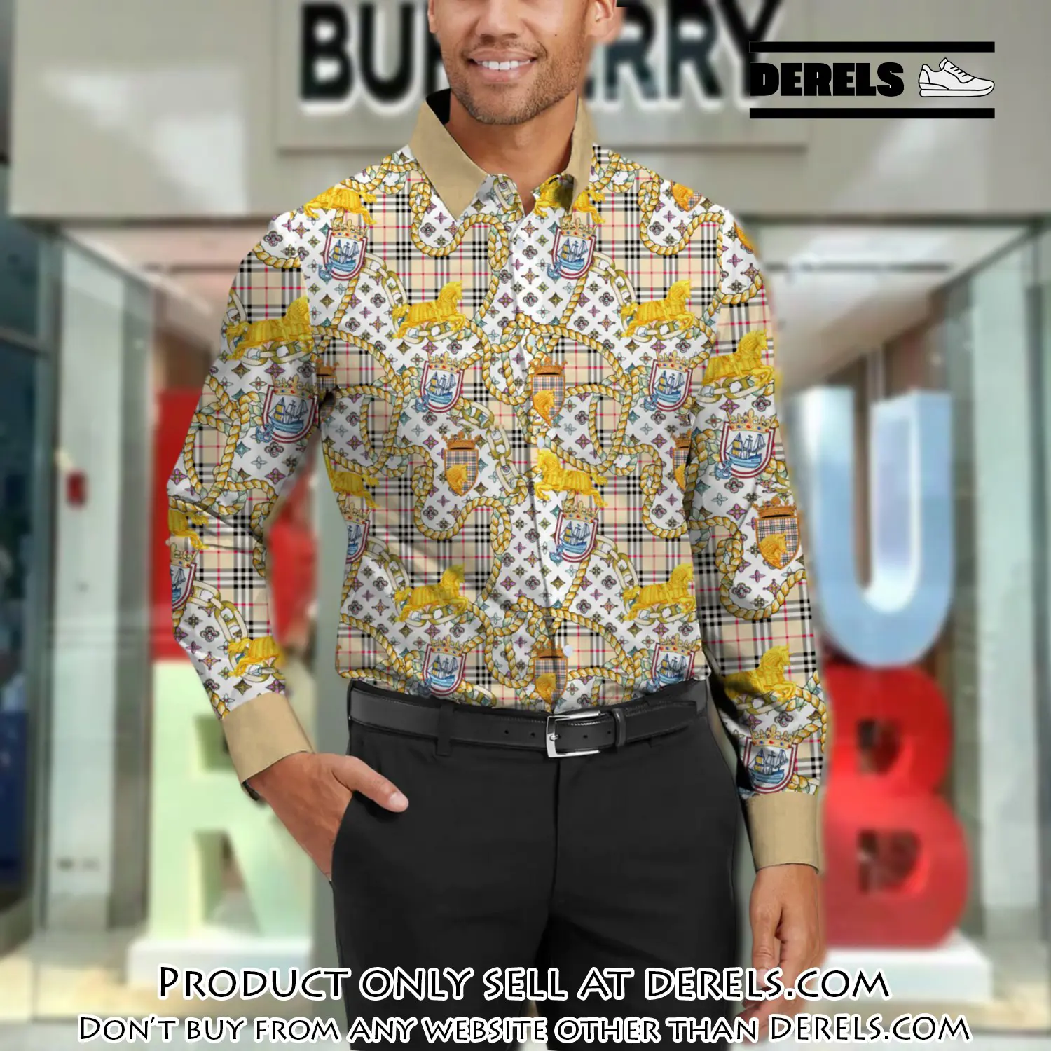 Burberry long sleeves button down shirt for elegant men lsb1009 dr3036591